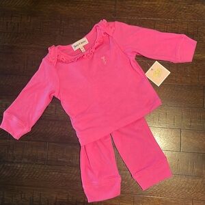 Juicy Couture 2 piece pink pant set